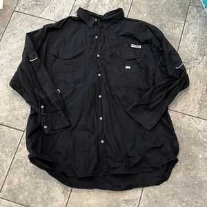 Columbia 3X black Mens long sleeve shirt EUC